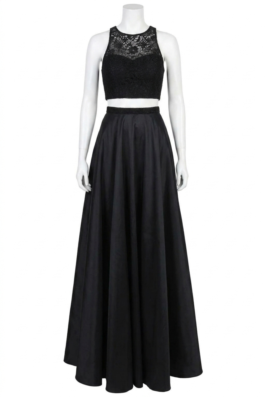 NEW SHERRI HILL high-neck prom dress in black